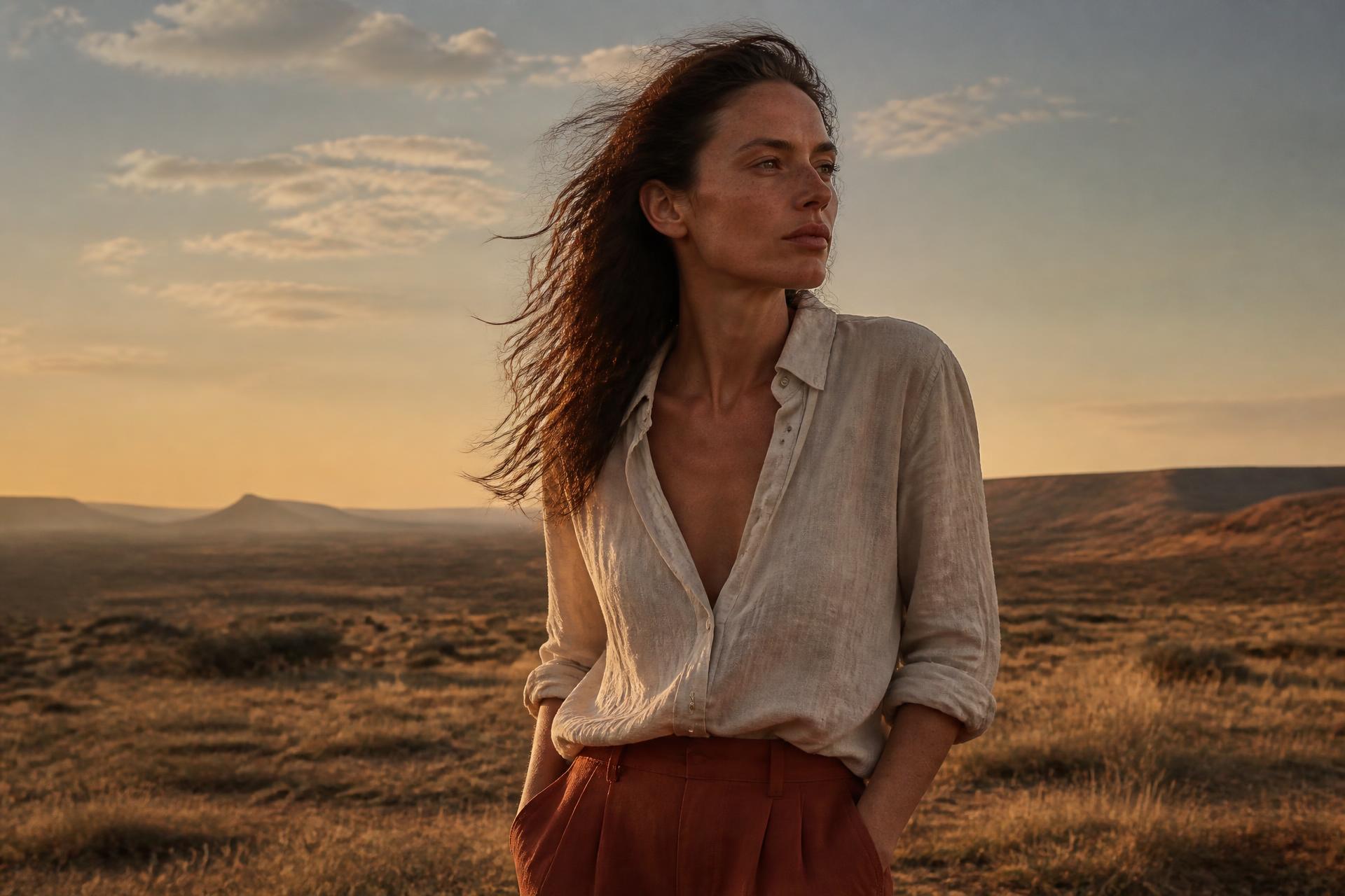 Warm golden-hour light across an open western landscape
